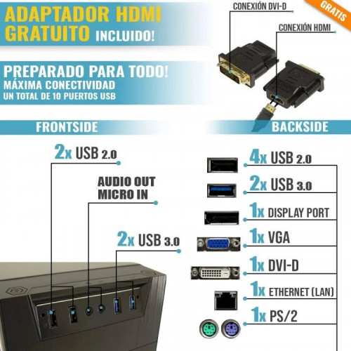 PC Sobremesa GREED Multimedia 7 Intel Core i7-4790 16GB 240GB