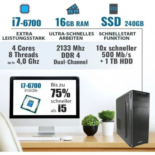PC Sobremesa GREED Multimedia 7 Intel Core i7-4790 16GB 240GB