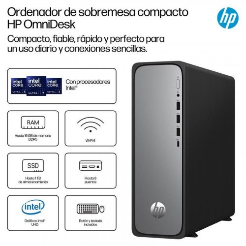 PC Sobremesa HP OmniDesk S03-0010ns Intel Core i3-13100 8GB 512GB SSD UHD 710 Windows 11