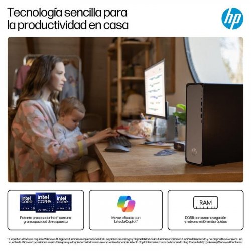 PC Sobremesa HP OmniDesk S03-0010ns Intel Core i3-13100 8GB 512GB SSD UHD 710 Windows 11