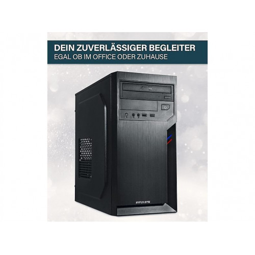 PC Sobremesa - HYPER BYTE Office Pc - para multimedia / negocios, AMD Athlon PRO 300GE, 8 GB RAM, 240 GB SSD, Sin tarjeta gráfica, Windows 11 Pro, Negro