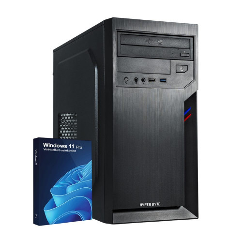 PC Sobremesa - HYPER BYTE Office Pc - para multimedia / oficina, Ryzen 3, 16 GB RAM, 1000 GB SSD, Sin tarjeta gráfica, Windows 11 Pro, Negro