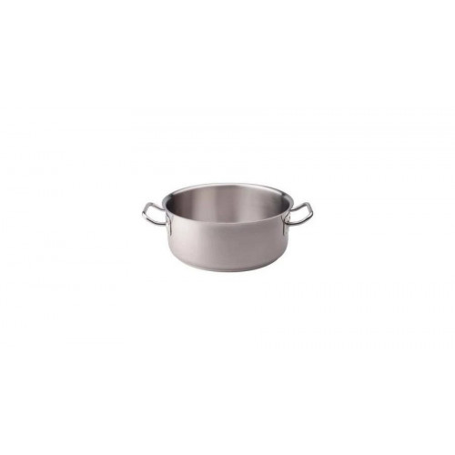 PENTOLE AGNELLI Acciaio Inox Cacerola Baja Inducción Con Dos Asas