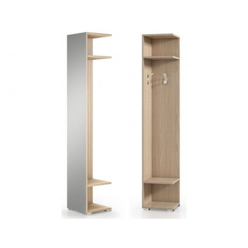 Perchero columna 35x195H cm olmo con espejo - Laux