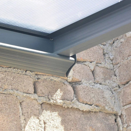 Pérgola 3x4.4m de aluminio con canalón