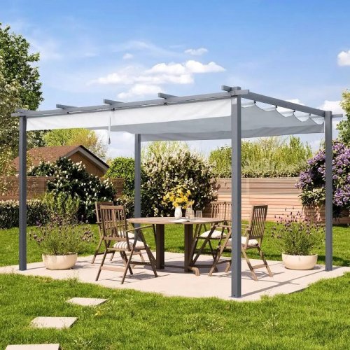 Pérgola 3x4m techo de toldo 400102