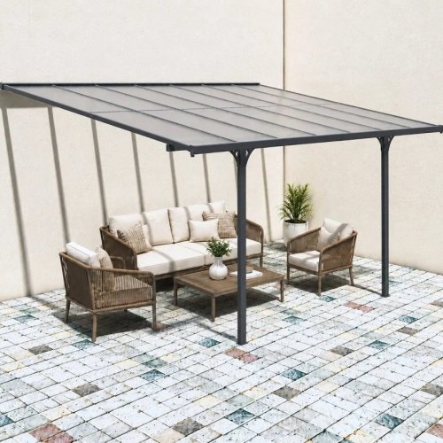 Pérgola adosada ajustable 3x4,4m Modelo premium