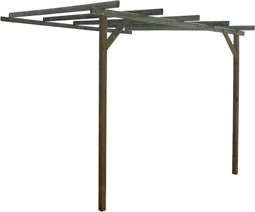 Pérgola autoportante madera de pino tratada 300x300x240 cm VIDAHUERTO