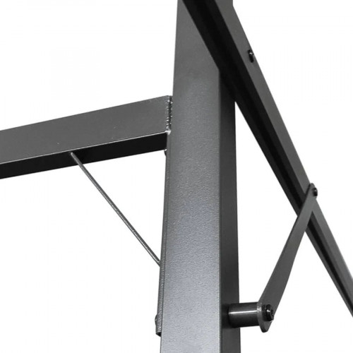 Pérgola con cubierta retráctil gris