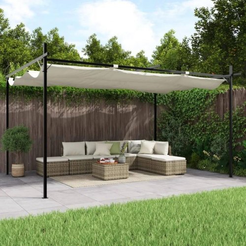 Pérgola con cubierta retráctil Vidaxl