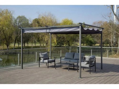 Pérgola con techo retráctil