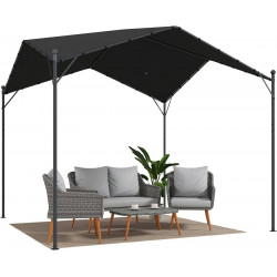 Pérgola de 3x3 m hidrófuga estable resistente Al invierno