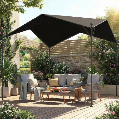 Pérgola de 3x3 m hidrófuga estable resistente Al invierno
