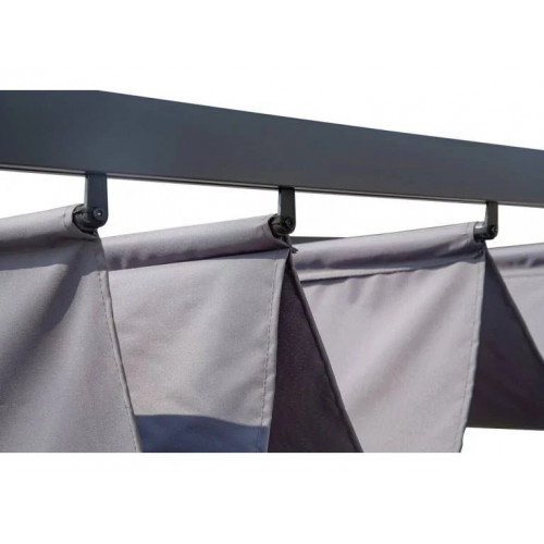 Pérgola de aluminio con techo retráctil