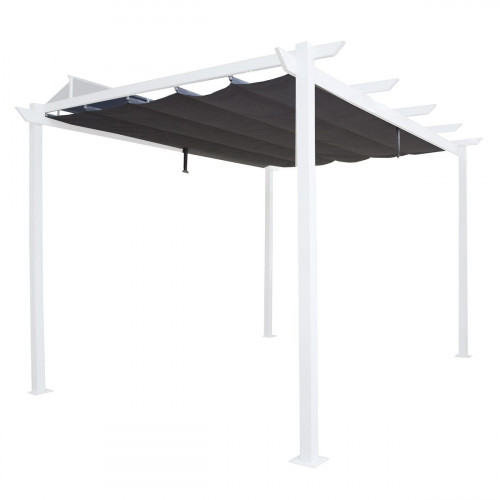 Pérgola de aluminio con toldo NATERIAL Omega de 285 x 400 cm blanco