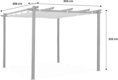 Pérgola de aluminio Isla 3x3m