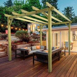Pérgola de madera maciza Maderland Cambados