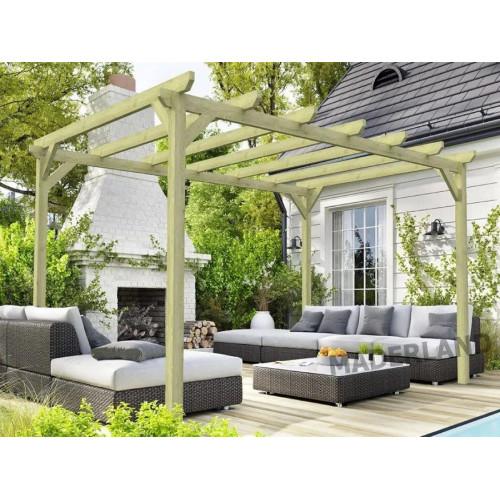 Pérgola de madera maciza Maderland Cambados