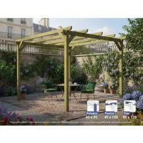 Pérgola de madera maciza Maderland Cambados