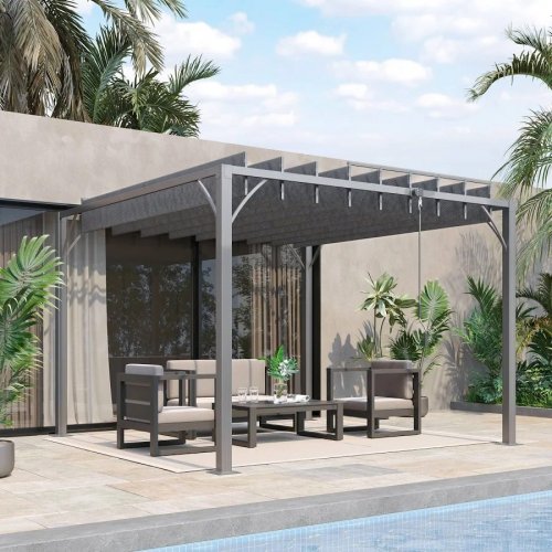 Pérgola Outsunny 290x295x213 cm