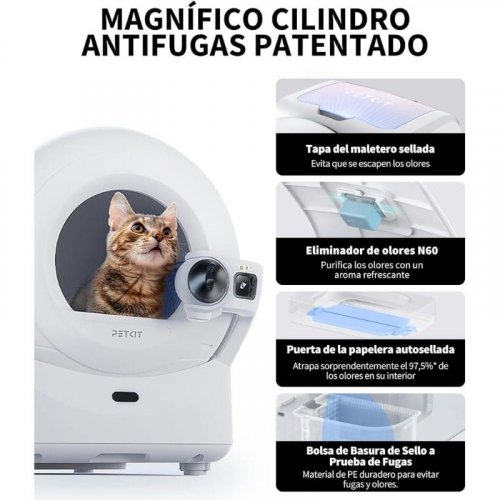 PETKIT Purobot Ultra Arenero Autolimpiable 70 L con App y Cámara IA 10 kg