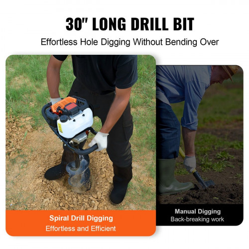 Petriers con gasolina,SucceBuy 43 cc,1,250 W,bosques de 8 pulgadas,Asistente de jardinería de color naranja y negro,eficiente
