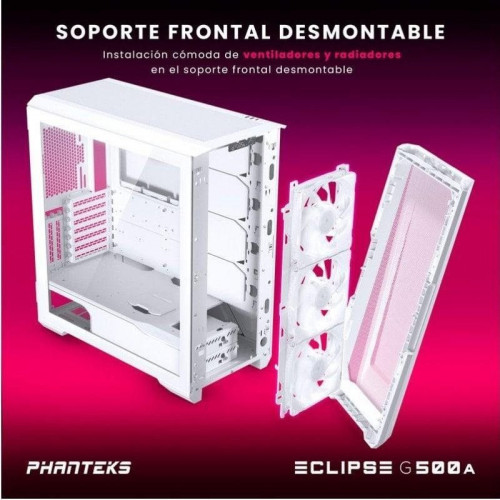 Phanteks Eclipse G500A DRGB Mid Tower Cristal Templado USB 3.0 Blanca