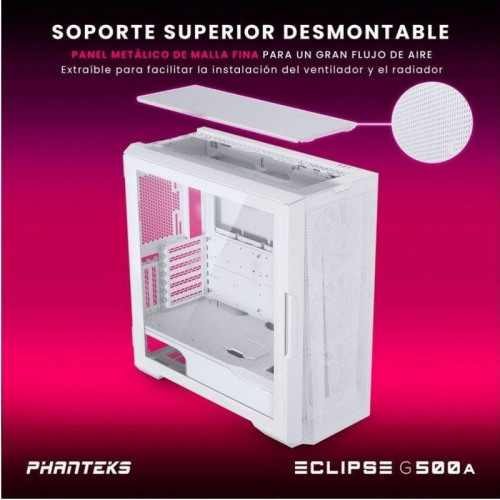 Phanteks Eclipse G500A DRGB Mid Tower Cristal Templado USB 3.0 Blanca