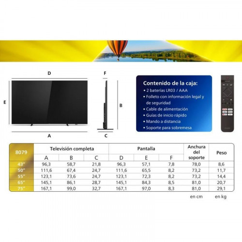 Philips Ambilight TV 43PUS8079 43“ LED UltraHD Dolby Atmos Titan OS