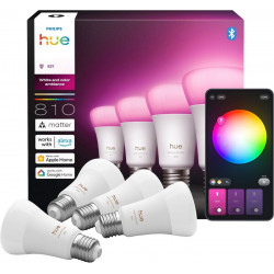 Philips Hue White and Color Ambiance 6W 810 E27 4 Pieces