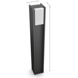 Philips Hue White Color Ambiance Turaco Outdoor way lamp anthracite