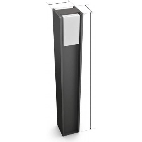 Philips Hue White Color Ambiance Turaco Outdoor way lamp anthracite