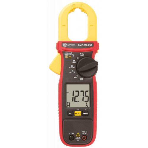 Pinza amperimétrica AMP-210, digital, CA, hasta 600 A.