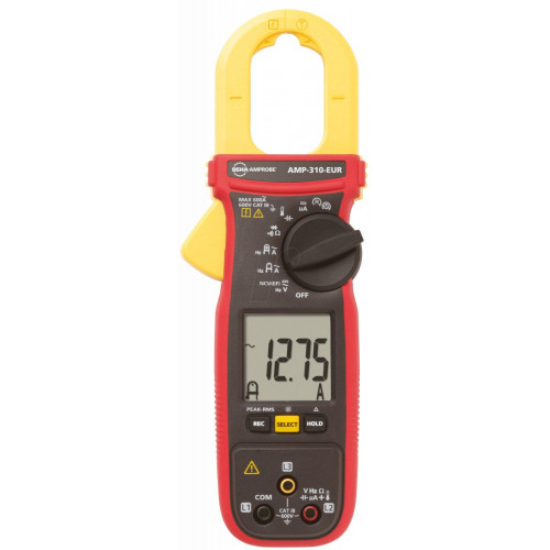 Pinza amperimétrica AMP-310, digital, CA, hasta 600 A.