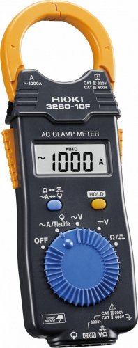Pinza amperimétrica, digital, CA/CC, hasta 1000 A.
