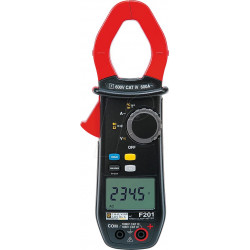 Pinza amperimétrica F201, digital, CA, hasta 600 A.