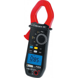 Pinza amperimétrica F203, digital, hasta 600 a CA, hasta 900 a C