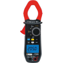 Pinza amperimétrica F205, digital, hasta 600 a CA, hasta 900 a C