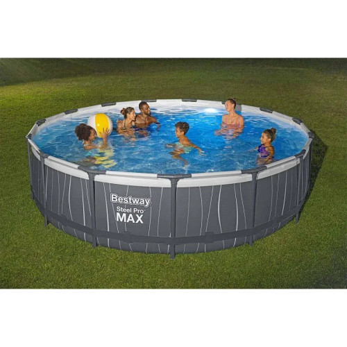 Piscina Desmontable Bestway Steel Pro Max Ø457x107 cm con Depuradora de Cartucho