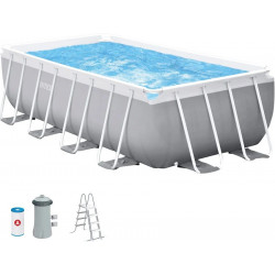 Piscina Desmontable Rectangular con depuradora Prism Frame Intex