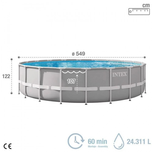 Piscina Desmontable Redonda Intex Gama Prisma Frame 549x122 cm