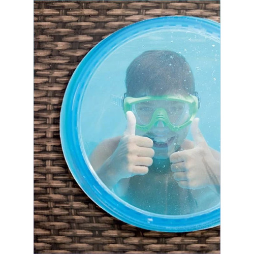 Piscina Desmontable Tubular Bestway Power Steel Diseño Rattan 488x122 cm Depuradora de Arena de 5.678 Litros/h