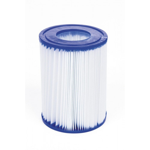 Piscina tubular de acero gris redonda ø 3.66x1 m con depuradora de cartucho y escalera de seguridad BESTWAY