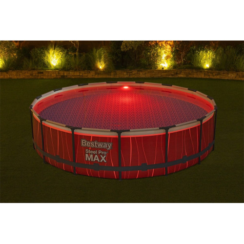 Piscina tubular de acero gris redonda ø 4.51x4.51x1.07 m con depuradora de cartucho y escalera de seguridad BESTWAY