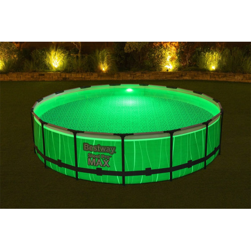 Piscina tubular de acero gris redonda ø 4.51x4.51x1.07 m con depuradora de cartucho y escalera de seguridad BESTWAY