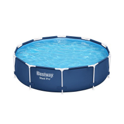 Piscina tubular de PVC gris redonda ø 3.66x0.76 m con depuradora de cartucho BESTWAY