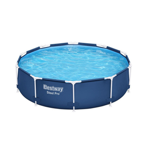 Piscina tubular de PVC gris redonda ø 3.66x0.76 m con depuradora de cartucho BESTWAY