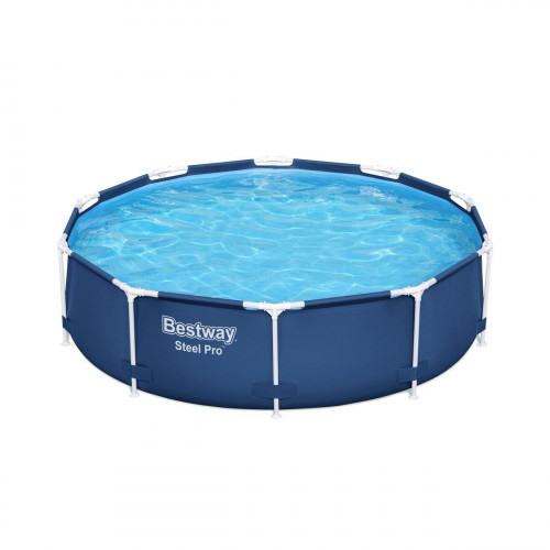 Piscina tubular de PVC gris redonda ø 3.66x0.76 m con depuradora de cartucho BESTWAY