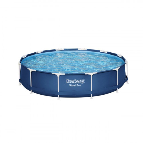 Piscina tubular de PVC gris redonda ø 3.66x0.76 m con depuradora de cartucho BESTWAY