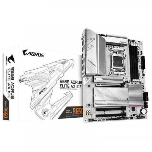 Placa Base Gigabyte B650 AORUS ELITE AX ICE B650 Zócalo AM5 DDR5 ATX WiFi 6E 2.5GbE M.2 RGB